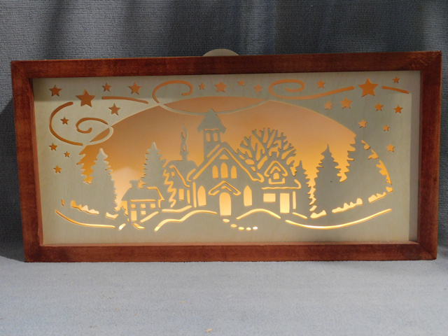 Lighted Christmas 3 Panel picture