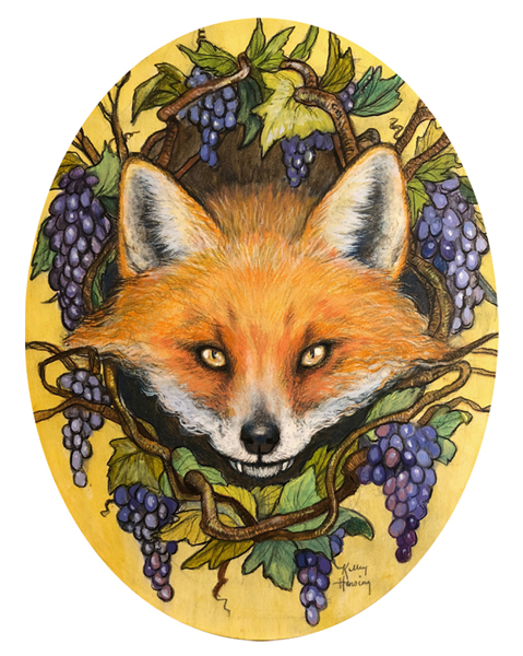 "The Fox and the Grapes"  Print 8.5x11 picture