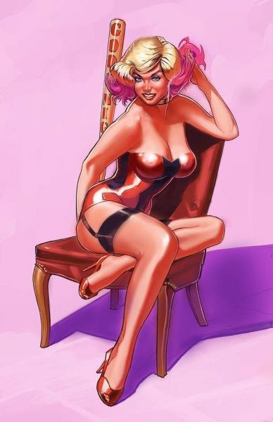 Retro Harley Quinn Pin Up picture
